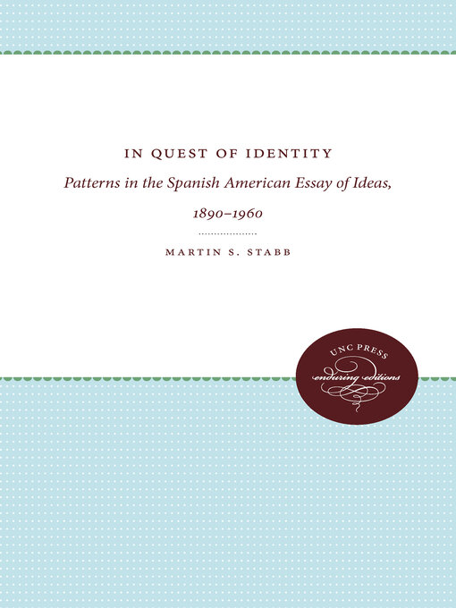 Title details for In Quest of Identity by Martin S. Stabb - Available